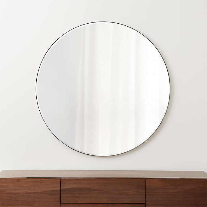 Edge Silver Round 48" Wall Mirror