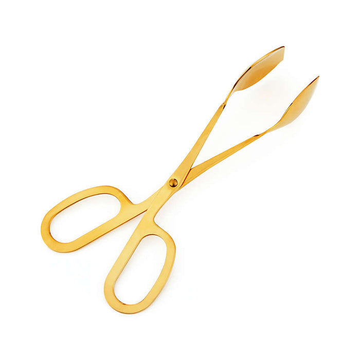 Gold Mini Scissor-Handled Serving Tongs