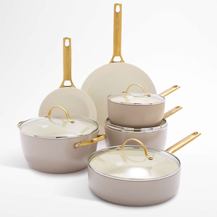 GreenPan Reserve Taupe 10-Piece Ceramic Non-Stick Cookware Set