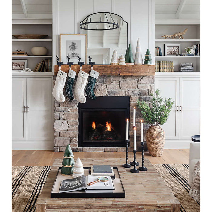 Zinc Sitting Reindeer Christmas Stocking Hook