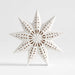 Large LED White Holiday Ceramic Snowflake 9"
