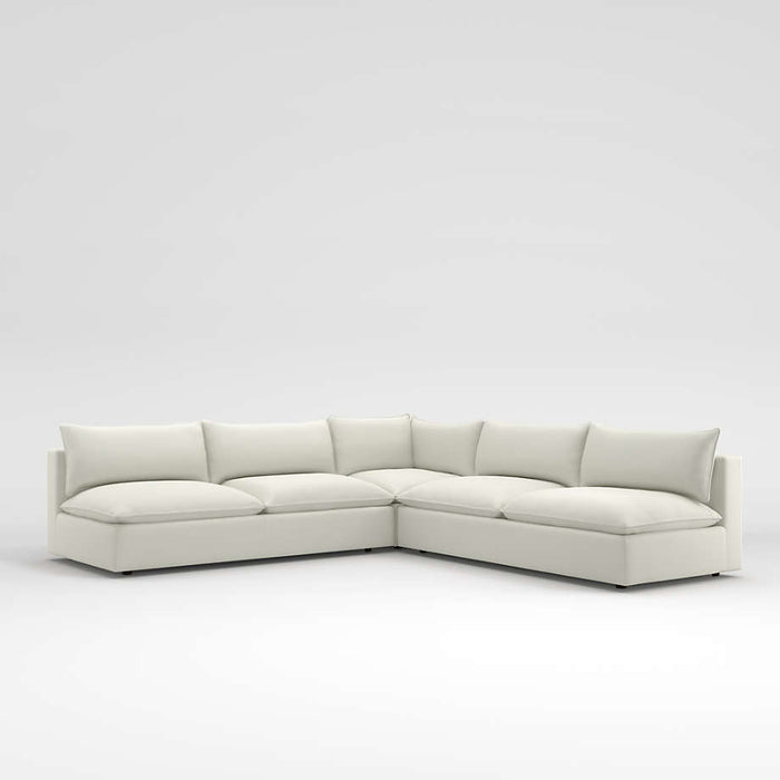 Lotus Deep Modular 3-Piece Low Corner Sectional Sofa