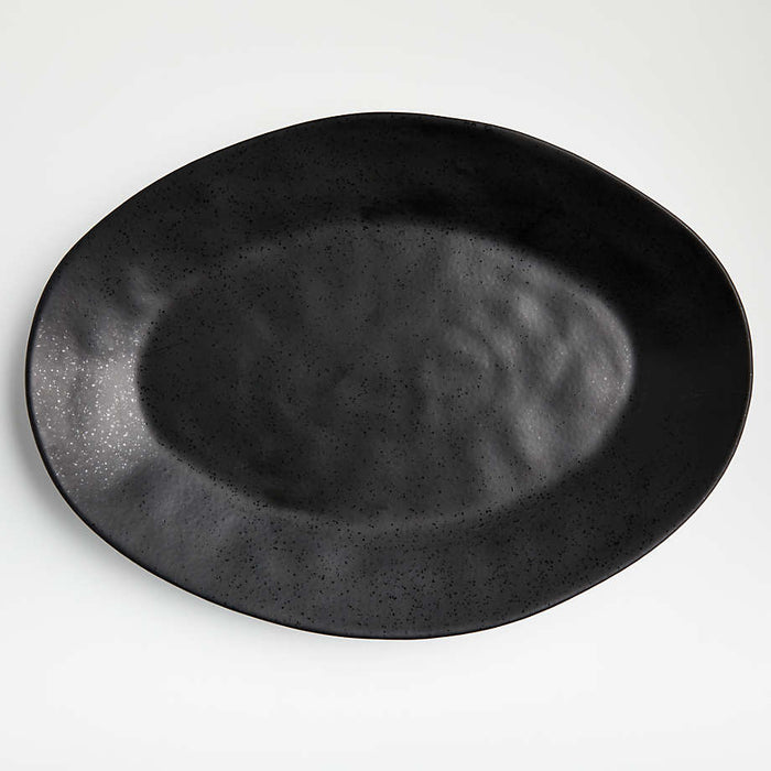 Marin Matte Black Large Oval Platter
