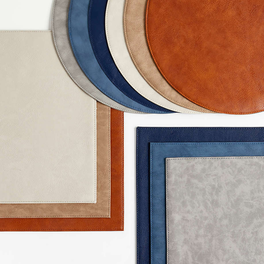 Maxwell Rectangular Grey EasyClean Placemat Crate and Barrel Philippines