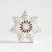 Medium LED White Holiday Ceramic Snowflake 7"