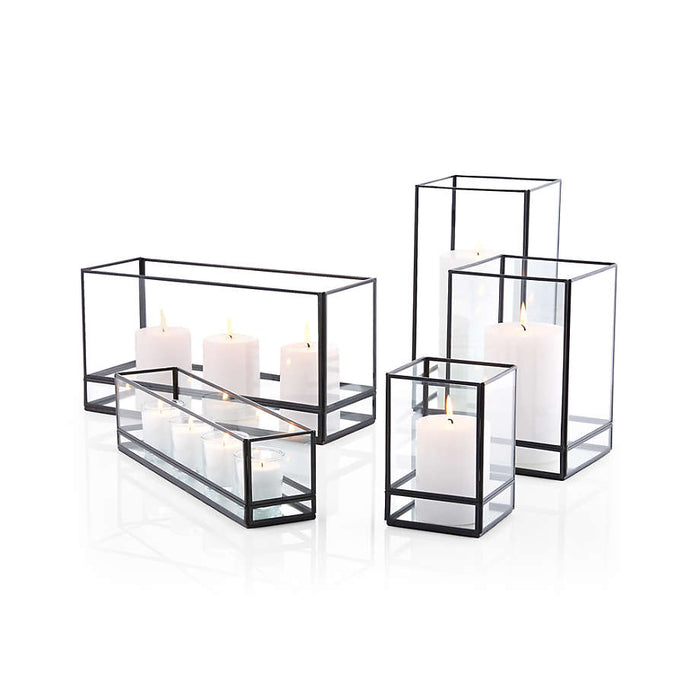 Jasper 15" Black Centerpiece Tealight Holder