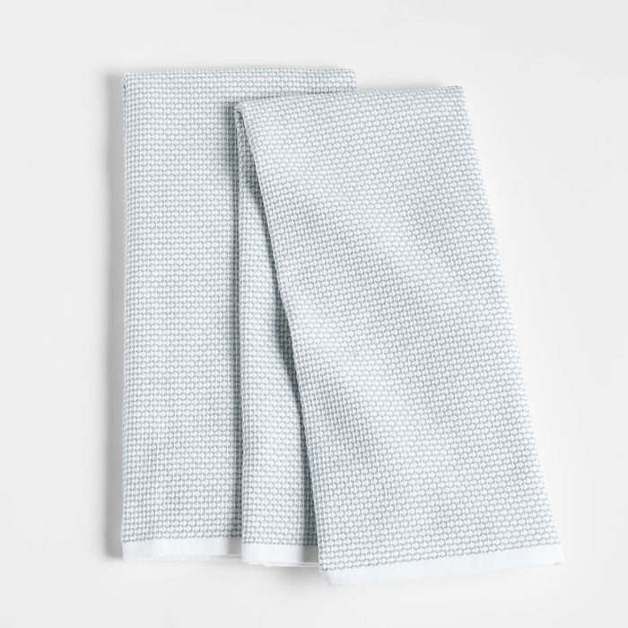 Textured Terry Blue Mist Dish Towels, Set of 2
