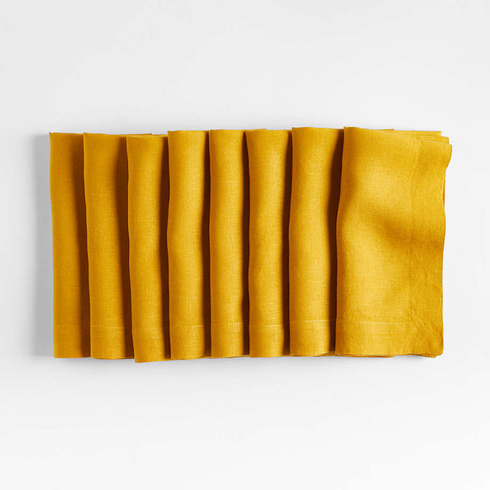 Marin Saffron Yellow Linen Napkin