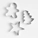 5" Stainless Steel Holiday Cookie Cutters, Set of 3