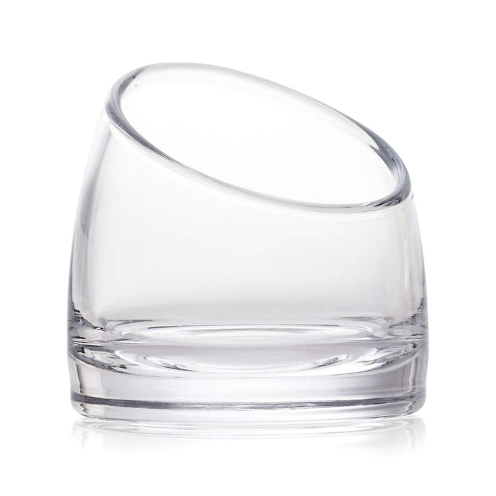 Slant Glass Vase 4"