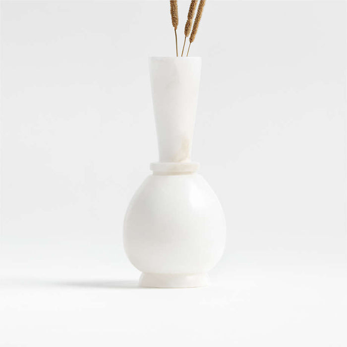 Vecchio Alabaster Vase 10" by Athena Calderone