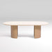 Vernet Oval Travertine Coffee Table